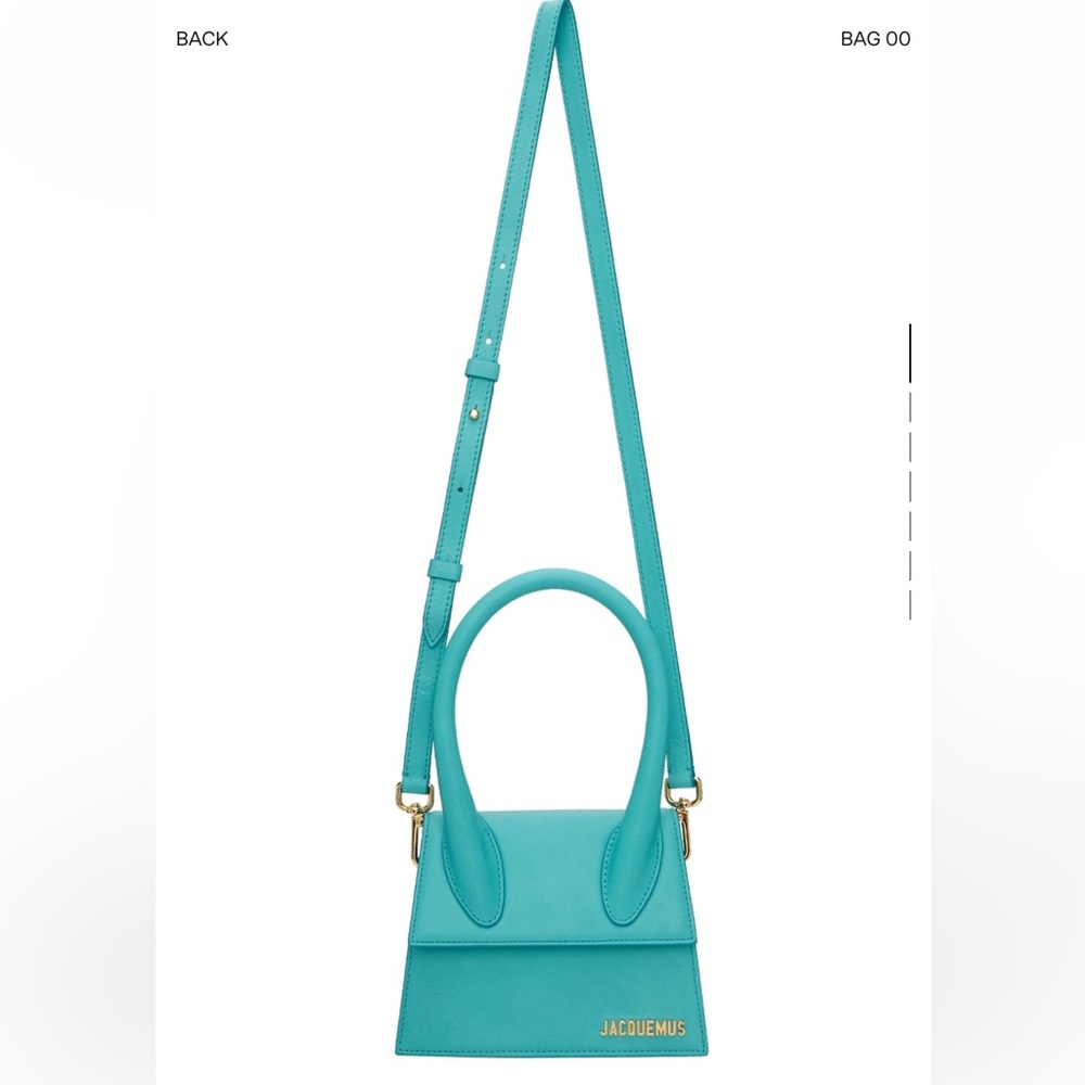 JACQUEMUS Turquoise La Montagne ‘Le Chiquito Moyen’ Bag